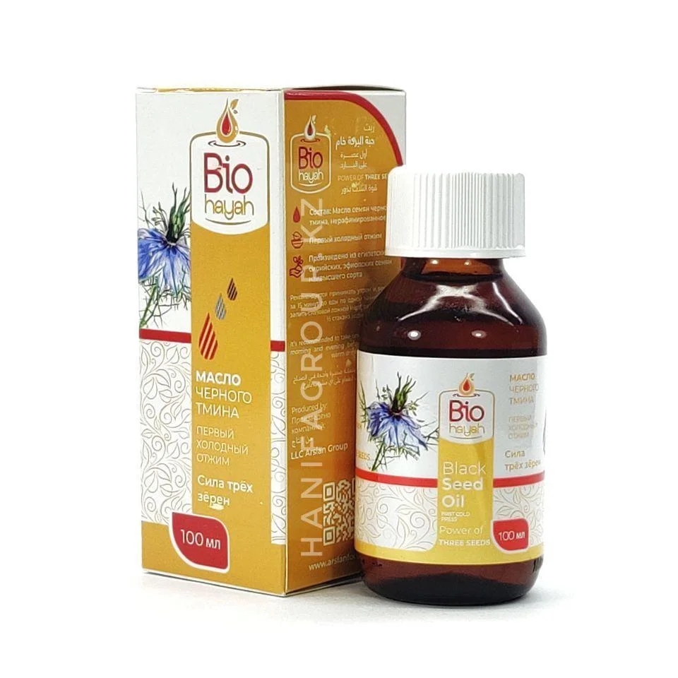 Можно масло тмина детям. Biohayah/Black Seed Oil, масло черного тмина, 90шт.